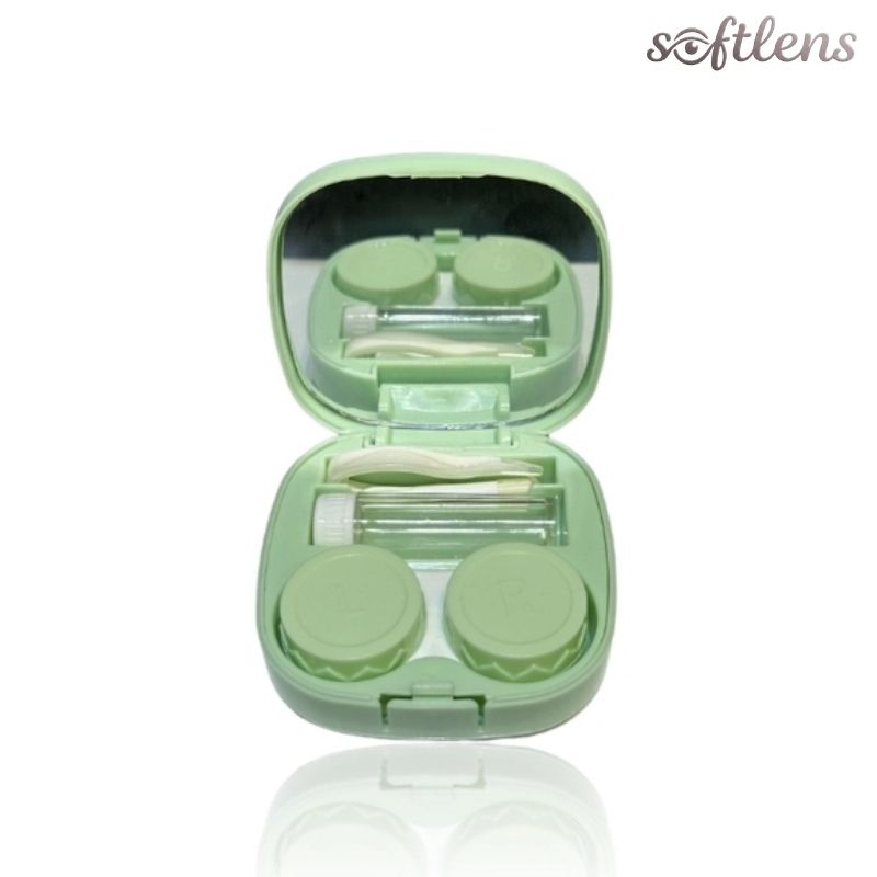 Hộp đựng lens 6 MÀU PASTEL TRƠN nhẹ nhàng xinh xắn